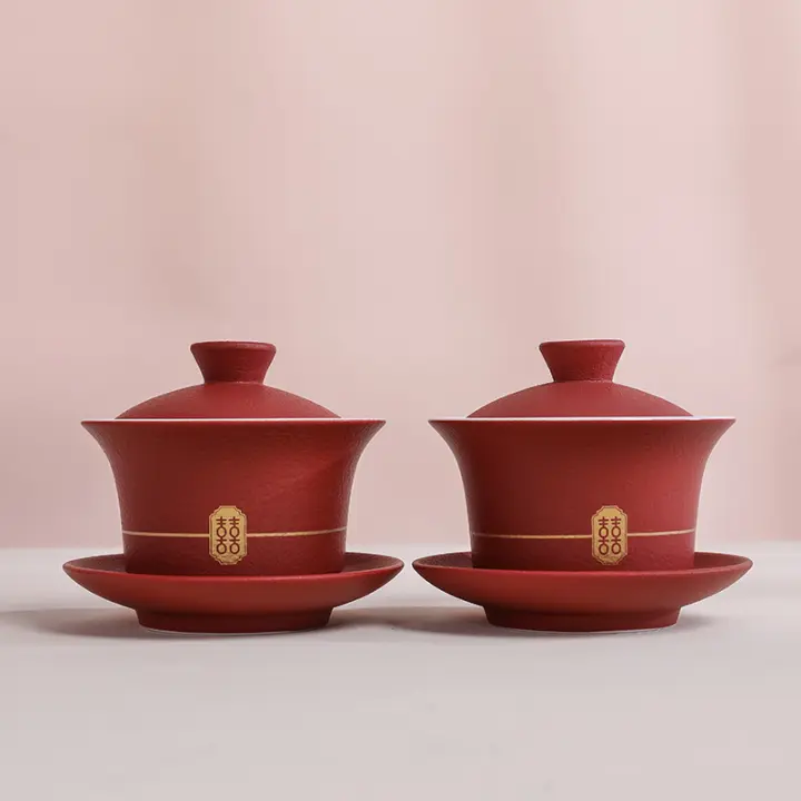 Tazas de té para bodas y recién casados, juego de palillos, utensilios, recién casados ​​cambiando de tono, tazas de té felices, artículos de dote, - 1