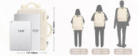 Mochila Viaje para Mujer Hombre, Maletas de Viaje Cabina con 2 Bolsas Organizadoras para Vacaciones Negocios Viajes Escuela - details 5