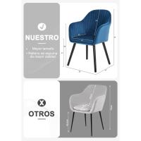 Silla de Comedor Estilo Vintage Juego de 1, Silla Cocina, Silla Nordica con Respaldo y Reposabrazos, Tela Pana, Estructura de Madera, Sillas para Tocador, Escritorio, Crema, EZS26cm-1 - details 53