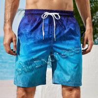 Pantalones cortos de playa con gráfico degradado para hombre, pantalones cortos coloridos con estampado 3D, pantalones cortos informales de verano para vacaciones, bañadores holgados para Surf - details 9