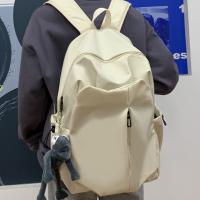 Mochila para ordenador a la moda, bolso escolar para estudiantes de Color sólido con cremallera, bolso de hombro de viaje informal de gran capacidad para estudiantes universitarios - details 10