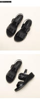 Sandalias de verano para mujer, nuevas, modernas y versátiles, cómodas, con tacón de cuña, suela plana, casuales, suela gruesa y tacón medio. - details 8