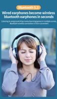 Lavalier-receptor de Audio con Bluetooth 5,3, adaptador inalámbrico AUX de 3,5mm, tarjeta TF con micrófono para teléfono, tableta, altavoces de coche, auriculares con cable - details 2