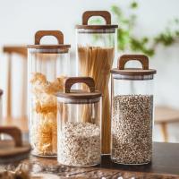 Tarro de vidrio con forma de pétalo, tarro de té sellado, tarro de azúcar de gran capacidad de grado alimenticio, tarro de almacenamiento a rayas, tarro de vidrio redondo - details 3