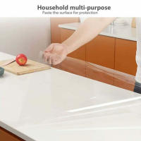 Pegatina de pared a prueba de aceite para cocina, Película autoadhesiva transparente que cubre estante, película protectora extraíble, decoración de revestimiento de cajón, 45x500cm - details 3