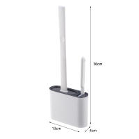 Cepillo De Inodoro Colgante Con Soporte Largo Cepillo De Limpieza De Baño Con Pincel Suave Y Silicone Accesorios De Baño Ecológicos - details 0