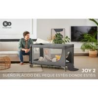 JOY 2 Cuna de viaje 3 en 1 para Bebé de hasta 25 kg, Plegado rápido y fácil, Estantes para pañales