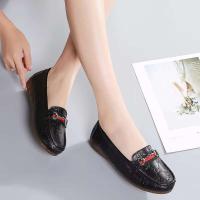 Zapatos de cuero de mujer suaves, informales, con fondo plano, cómodos, para el cuidado diario - details 11