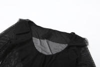 BUNO-Conjunto de 2 piezas con transparencias de gato extraño para mujer, Tops cortos con solapa y cuello oblicuo y manga acampanada + minifaldas ajustadas con niveles, traje elegante de tendencia - details 35