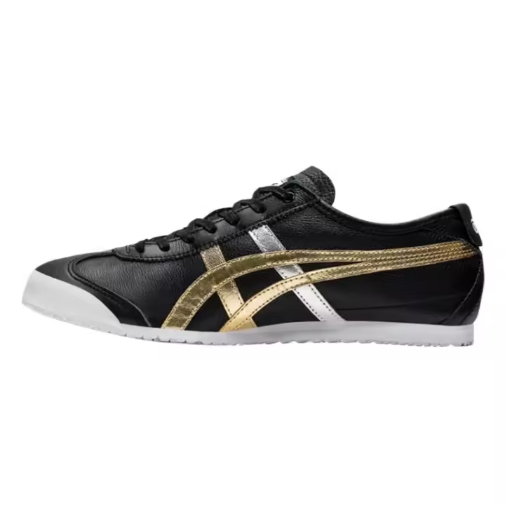 Leten 100% genuina MEXICO 66 Zapatilla baja unisex antideslizante negra/dorada - 1