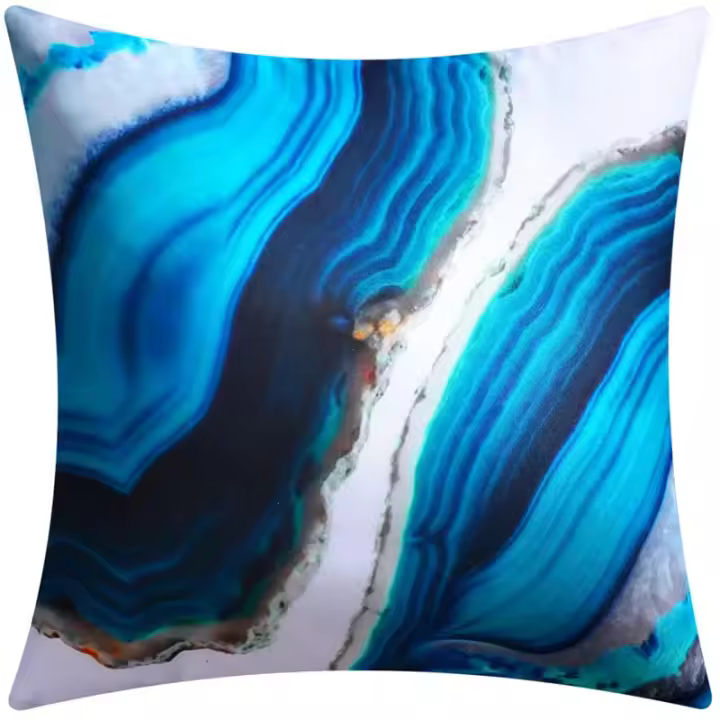 Funda de almohada nórdica con estampado de flores, cubierta de cojín de doble cara para sofá, sala de estar, oficina, 45cm, decoración del hogar - 1