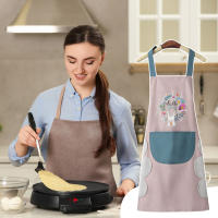 Delantal impermeable resistente al aceite con bolsillo, babero multiusos transpirable y reutilizable con cordones, accesorios de cocina - details 3
