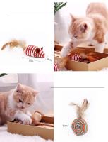 Juego de Juguetes Divertidos para gatos, productos interactivos y divertidos, juguete esponjoso con varilla larga, pluma natural, productos para mascotas encantadoras, 1 Juego - details 4
