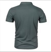 Polo de manga corta para hombre, camiseta de manga corta con símbolo de empalme, solapa informal, novedad de verano - details 8