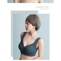 Sujetador De Deporte Para Mujer Talla Grande En Lentejuelas Sin Costuras Transversales Sin Aros Top Sin Apoyo Wireless - details 20