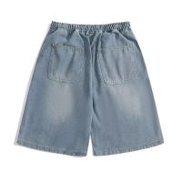Pantalones Cortos de Bambú Bordados para Hombres en Verano Estilo Chino Ligero con Diseño Fino para Parejas Cinco Cuaros Informales Lavados de Calle de Alta Calidad - details 5