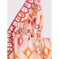 OUWU- Camisetas sin mangas con tirantes estampados de otoño para mujer, blusa recortada informal sin mangas con cuello en V, ropa de calle elegante para vacaciones para mujer - details 7