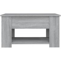 Mesa de centro, mesa auxiliar, consola lateral, salón, sofá, sala de estar, cafetería, muebles, mobiliario, madera contrachapada blanca, 79x49x41 cm - details 28