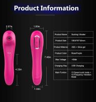 Vibrador de succión de Vagina, estimulador de clítoris de succión de lengua Oral, Juguetes sexuales para adultos, masturbador erótico para mujeres - details 10