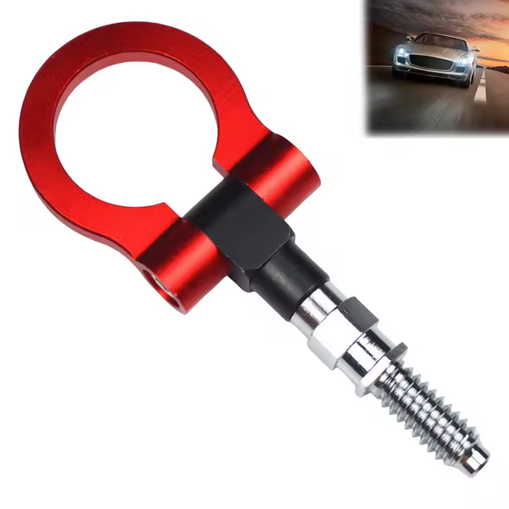 Gancho de remolque de parachoques delantero de coche, gancho de remolque de vehículo impermeable para remolque, ajustes de seguridad - 1