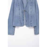 Chaqueta vaquera para mujer de manga larga, cuello en V, estilo ggy, vaqueros azules, ropa sexy, ropa de niña, tops elegantes - details 7