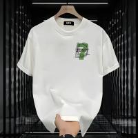 Camiseta de Manga Corta de Algodón 100% Diseño Suelto, Cuello Redondo, Lavable en Máquina, Top de Verano Casual - details 6