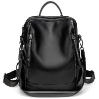 Mochila De piel auténtica para mujer, bolso de viaje de alta calidad, informal, de hombro, 2023 - details 27
