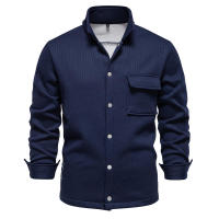 Suéter de manga larga con solapa para hombre, cárdigan con bolsillo, decoración, Color sólido, novedad de otoño e invierno, 2024 - details 13