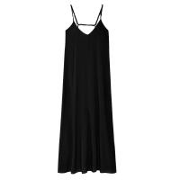 TRAFZA-vestidos Midi elegantes de verano para mujer, estilo pijama, lisos, sin mangas, con espalda descubierta y cuello en V, vestido plisado con tirantes drapeados - details 5