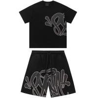 Syna World Drill Chándales de verano Conjunto de camiseta y pantalón corto de hip hop para hombre - details 4