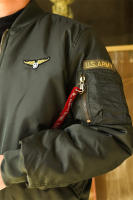 DAFEILI Vintage hombres Casual impermeable chaquetas de aviador moda de invierno abrigo grueso militar táctico Outwear - details 9