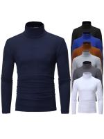 Camiseta De Cuello Alto Para Hombre Moda Casual Ajustada Primavera Otoño Top Delgado Transpirable Ligero Con Capucha - details 1
