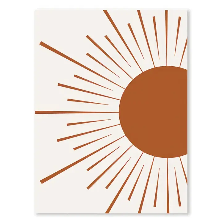 Pintura Nórdica de Luna y Sol en Nube Arte de Pared para Habitación de Bebé y Niños Decoración del Hogar Marca JUBEER Material Lienzo Técnica Pintura y Caligrafía - 1