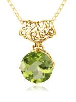 Pendientes de peridoto de lujo dorados para mujer, piedra de 15x15mm, plata pura elegante 925, conjuntos de joyería para fiesta y boda, regalo de boda - details 6