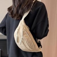 Riñonera de lona para mujer, bolso de lona de estilo coreano con cremallera portátil para ocio, bolso de hombro, riñonera deportiva - details 1