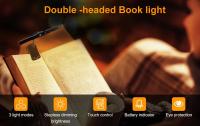 Luz de Lectura LED Portátil Mini Lámpara de Escritorio con 14 LEDs Luz Nocturna Recargable por USB - details 0