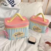 Bolsa de maquillaje multifuncional, estuche cuadrado de gran capacidad para cosméticos de mano, bolsa de almuerzo para cachorros de dibujos animados con cremallera para exteriores - details 4