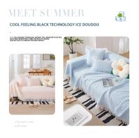 Manta suave de Color sólido para sofá, cubierta multiusos, toalla de sofá, decoración del hogar, alfombra de Picnic para acampar al aire libre - details 1