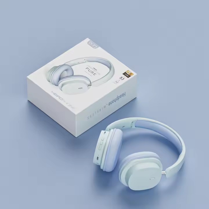 Auriculares HIFI con Bluetooth 5,3, dispositivo de audio montado en la cabeza, con cable de 3,5mm, tarjeta enchufable plegable, de baja latencia, adecuado para juegos, música, viajes y aprendizaje - 1