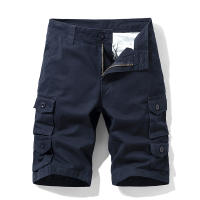 Shorts de Cargo de Algodón 100% Pantalones Cortos de Verano para Hombres Color Sólido - details 4