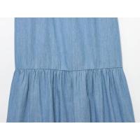 BUNO-verano 2025 nueva falda larga suelta adelgazante que cubre el vientre estilo de vacaciones temperamento francés hermoso vestido sin mangas. - details 9