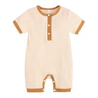 Pelele de moda para bebé, ropa de algodón y lino de manga corta, Color sólido, para recién nacido, 3-18 meses - details 3