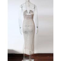 Vestido de Playa de Punto con Cordones de Verano Vestido Maxi de Crochet Metálico para Mujeres - details 4