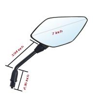 Espejos universales para manillar de motocicleta, espejos convexos de 8MM para manillar de bicicleta de 7/8 pulgadas, compatibles con ATV, moto de nieve, Scooter, ciclomotor, Dirt Bike, Sportsman - details 1