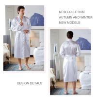 Albornoz largo de talla grande 3XL para hombre, ropa de dormir negra para novio, bata de boda, ropa de dormir de primavera y verano, ropa de dormir holgada de satén para el hogar - details 12
