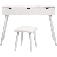 Escritorio moderno para computadora con espejo mesa de maquillaje plegable - details 0