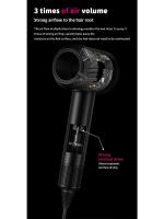Secador de Pelo Profesional Ionico 1400W de Marca Blanca, Secador De Pelo Supersonic, Color Metal Y Fucsia,