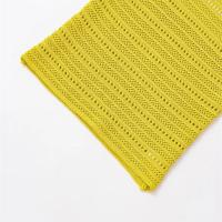 PB&ZA2025 estilo vacacional chaleco suéter con textura hueca y cuello halter top de tirantes para mujer nuevos productos de verano - details 10