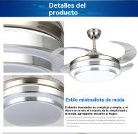 Restaurante invisible ventilador luz control remoto hogar sala de estar ventilador conversión de frecuencia de luz dormitorio ventilador de techo luz - details 31