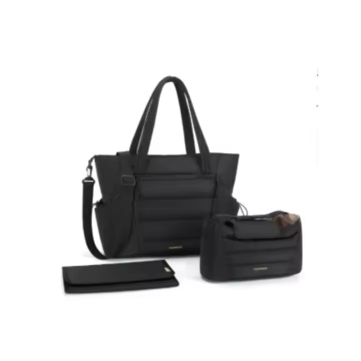 Bolsa de montañismo de gran capacidad, bolsa de pañales para mamá con cojín para cochecito y cambiador - 1